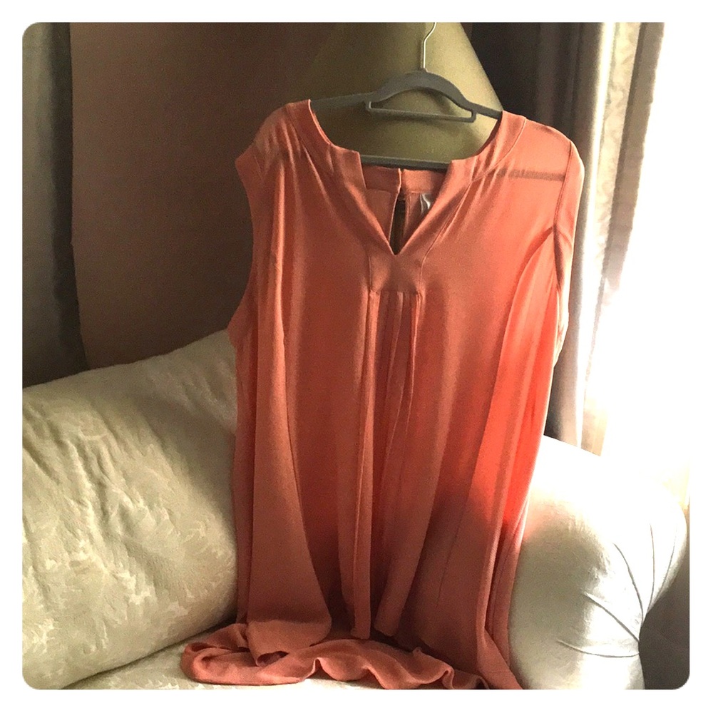 Melissa McCarthy Seven7 pleated hi- low tunic